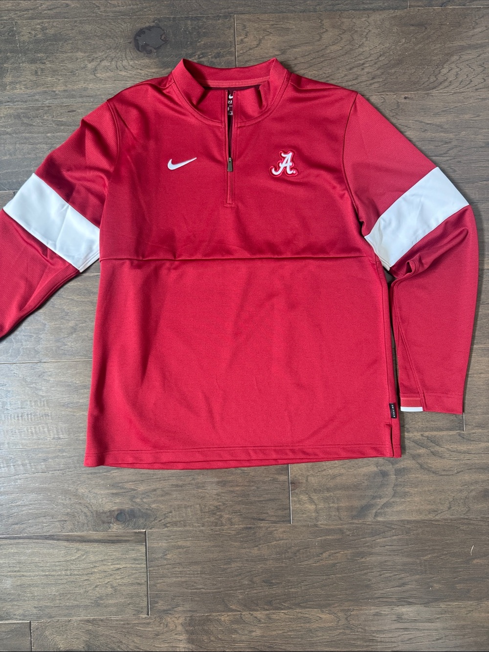 Nike Crimson and White University of Alabama Half-Zip Pullover with Script A